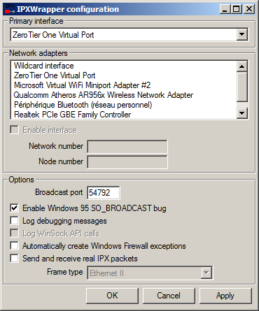 IPXWrapper : ipxconfig